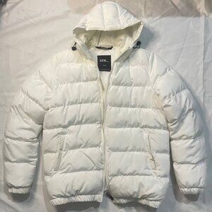 Y2K Men White Coat, Winter Coat, Men Coat, Trendy Coat, White Coat.